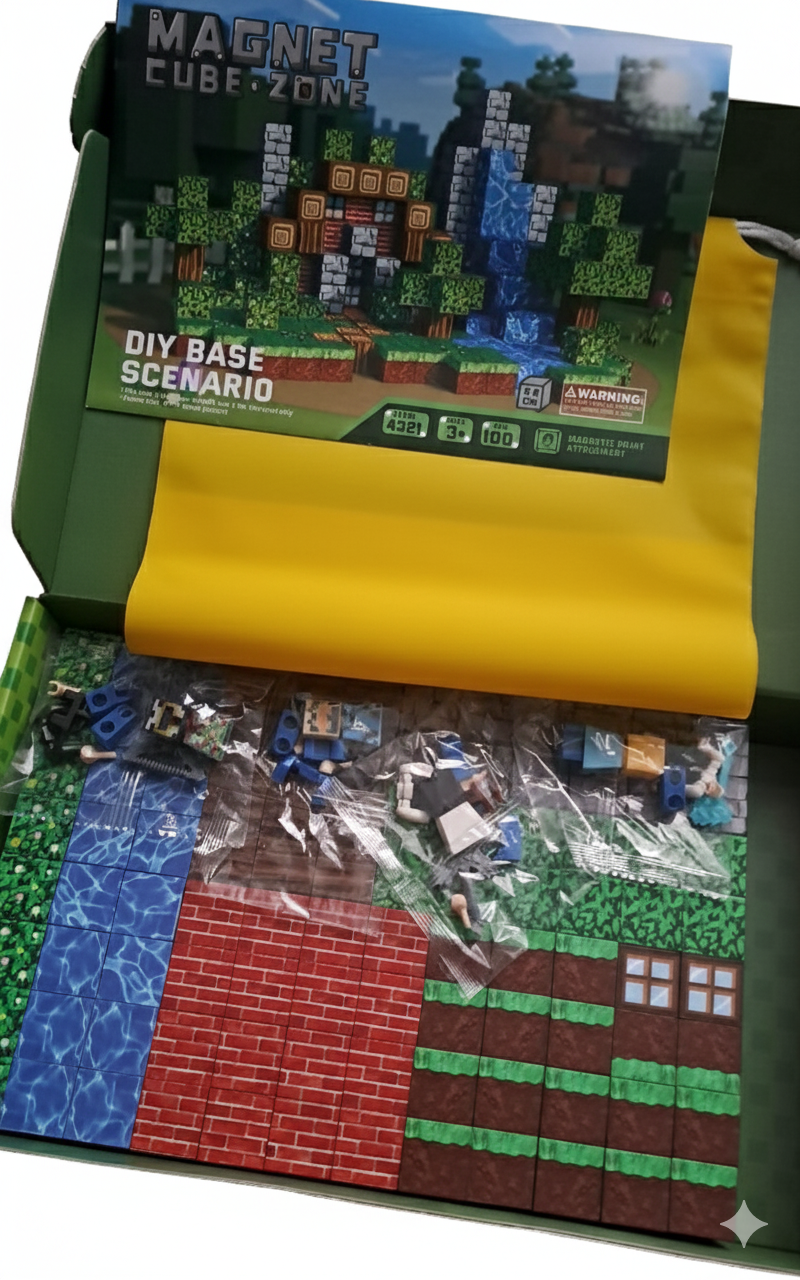 Minecraft Imantado 100 Pzas con los muñecos legos