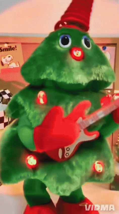 Arbol de Navidad Eléctrico,con Música y Luces,Juguete de Peluche Lindos y Divertidos Regalos de Navidad de Año Nuevo.