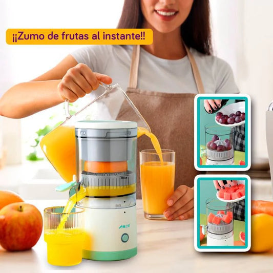 Exprimidor Eléctrico Portátil Recargable de Naranja y Frutas